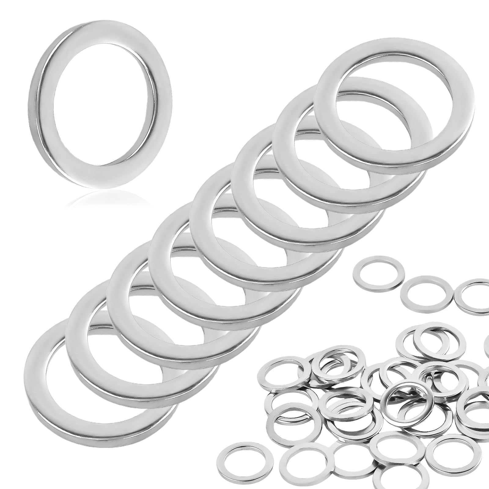 30 Pezzi Rondelle Alzaporta, M10 Rondelle Acciaio Inox, Acciaio Inossidabile 304, Rondelle Piane, Guarnizioni, Adatto per Porte, Biciclette, Accessori di Macchinari