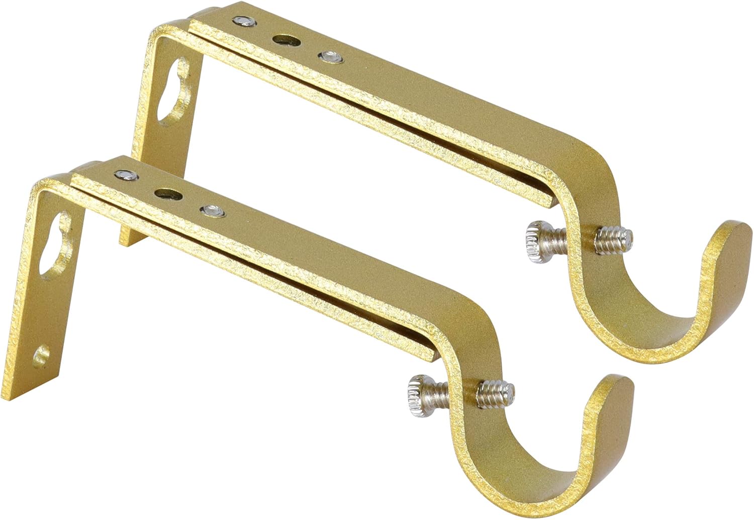 MERIVILLE Set of 2 Oil-Rubbed Bronze Curtain Drapery Rod Bracket for 1 1/4-Inch Rod, Adjustable: Home & Kitchen