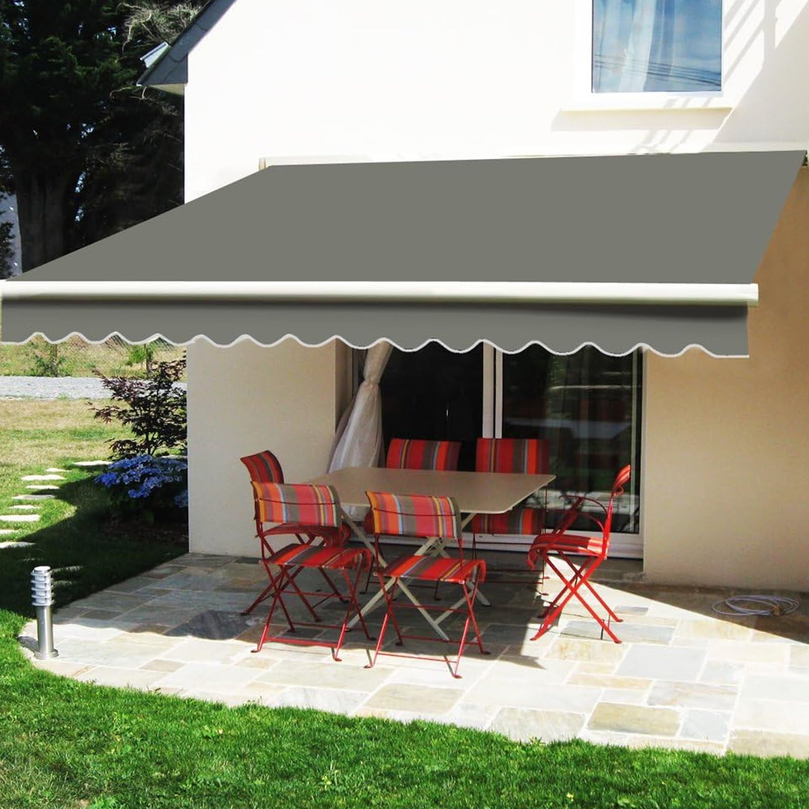 Telo per Tende da Sole Ricambio, Poliestere Resistente per Patio, Terrazzo, Esterno, Giardino, Copertura Superiore in Poliestere Impermeabile E Protezione UV