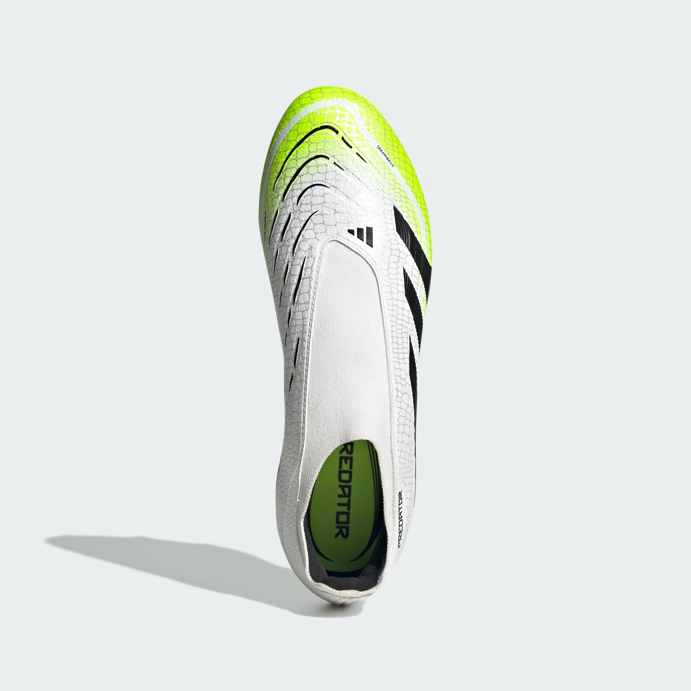 Adidas Unisex League Laceless Firm Ground/Multi Ground Football Boots, Cloud White/Core Black/Lucid Lemon, 40 2/3 EU