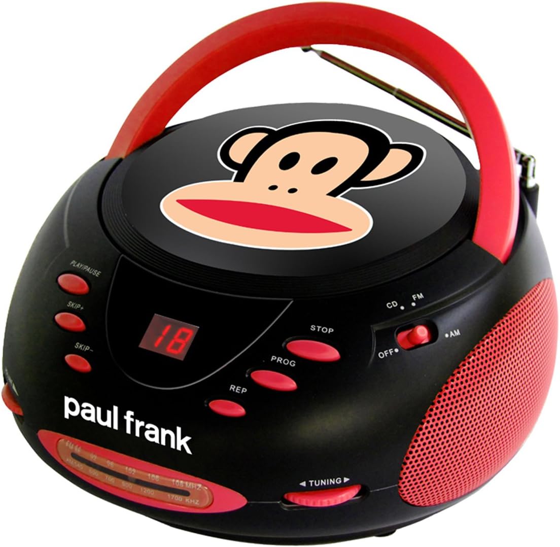 Paul Frank PF224BK Stereo CD Boombox with AM/FM Radio