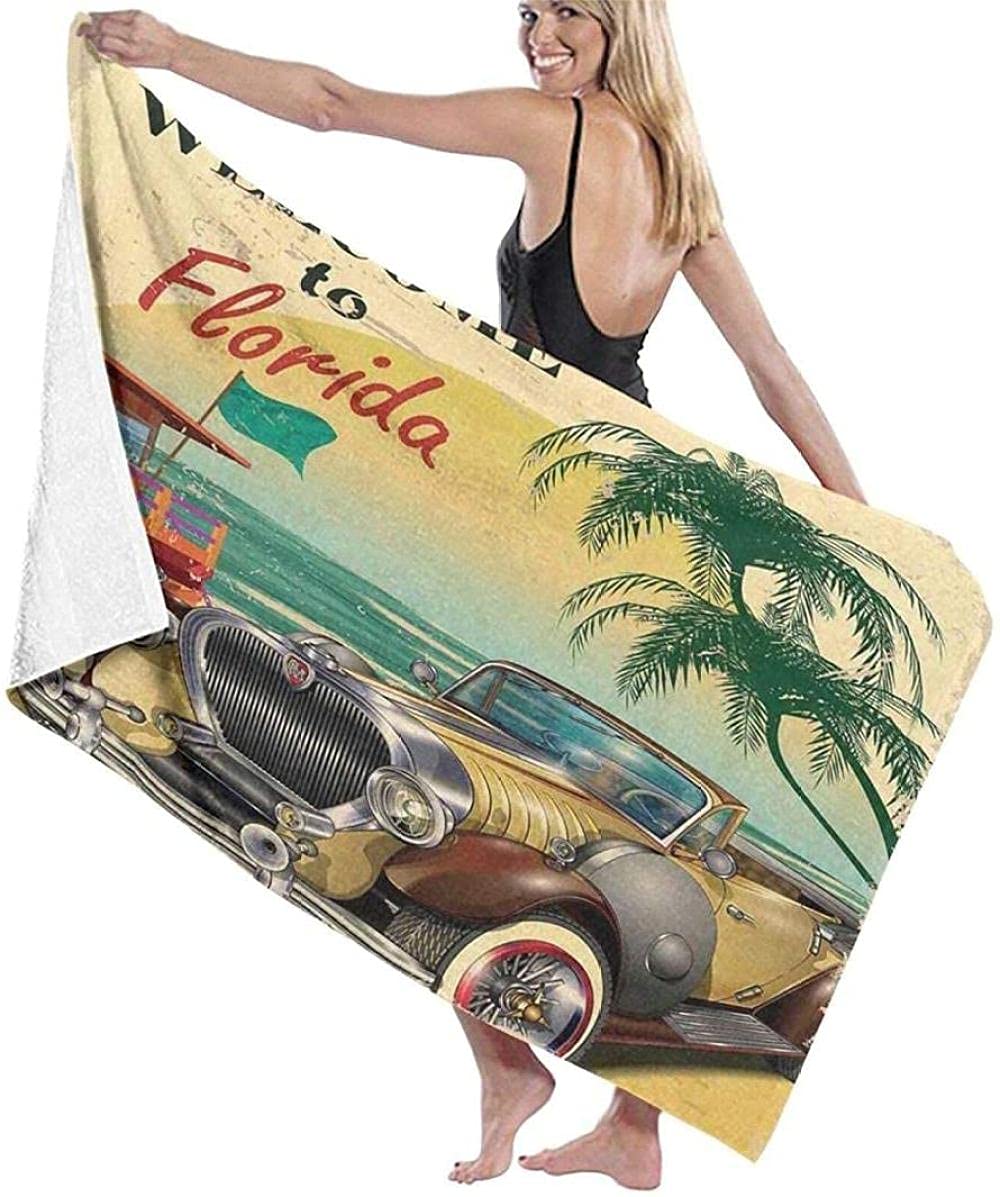 Serviette De Plage 80*130cm,Parti à La Chasse écrit ,Drap De