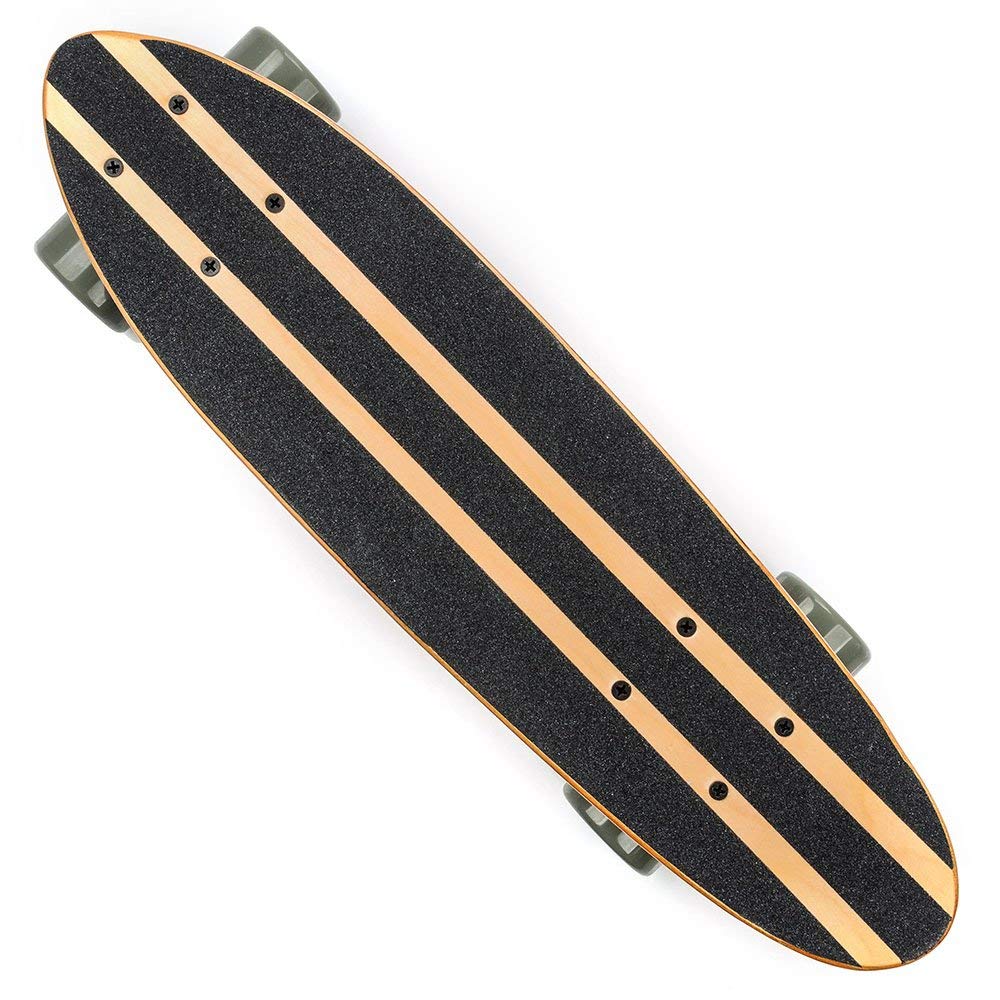meteor Fancy Board Vintage Mini Cruiser Complete Bois véritable Érable Canadien Skateboard Ridge Mini Skate Planche a roulettes rétro 55 cm / 22 "