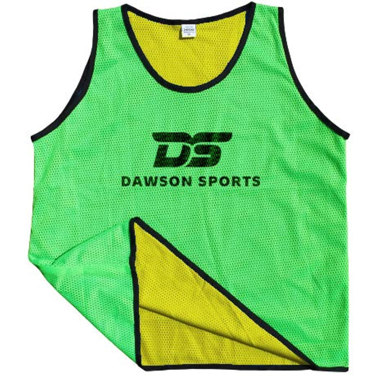 Dawson SportsTraining Bibs, Mesh Reversible, Multi-Colored, For Training Use (Green/Yellow, XL)