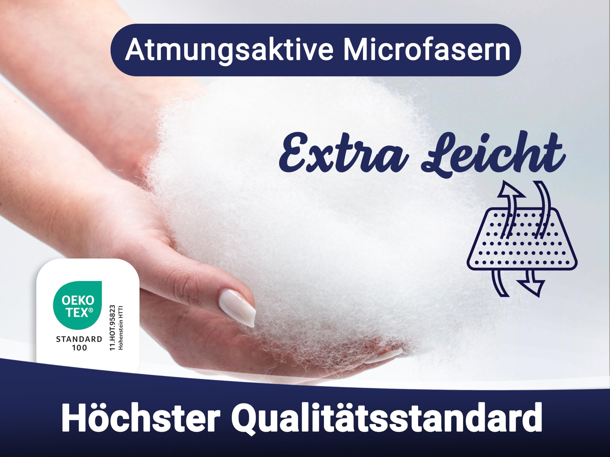 ZOLLNER 4er Set Ganzjahresdecke in 135x200 cm - hautfreundliche und atmungsaktive Tagesdecke - mit Rautensteppung - Füllung aus Polyester - waschbar bis 95°C - Hotelqualität - Oeko Tex® Zertifiziert
