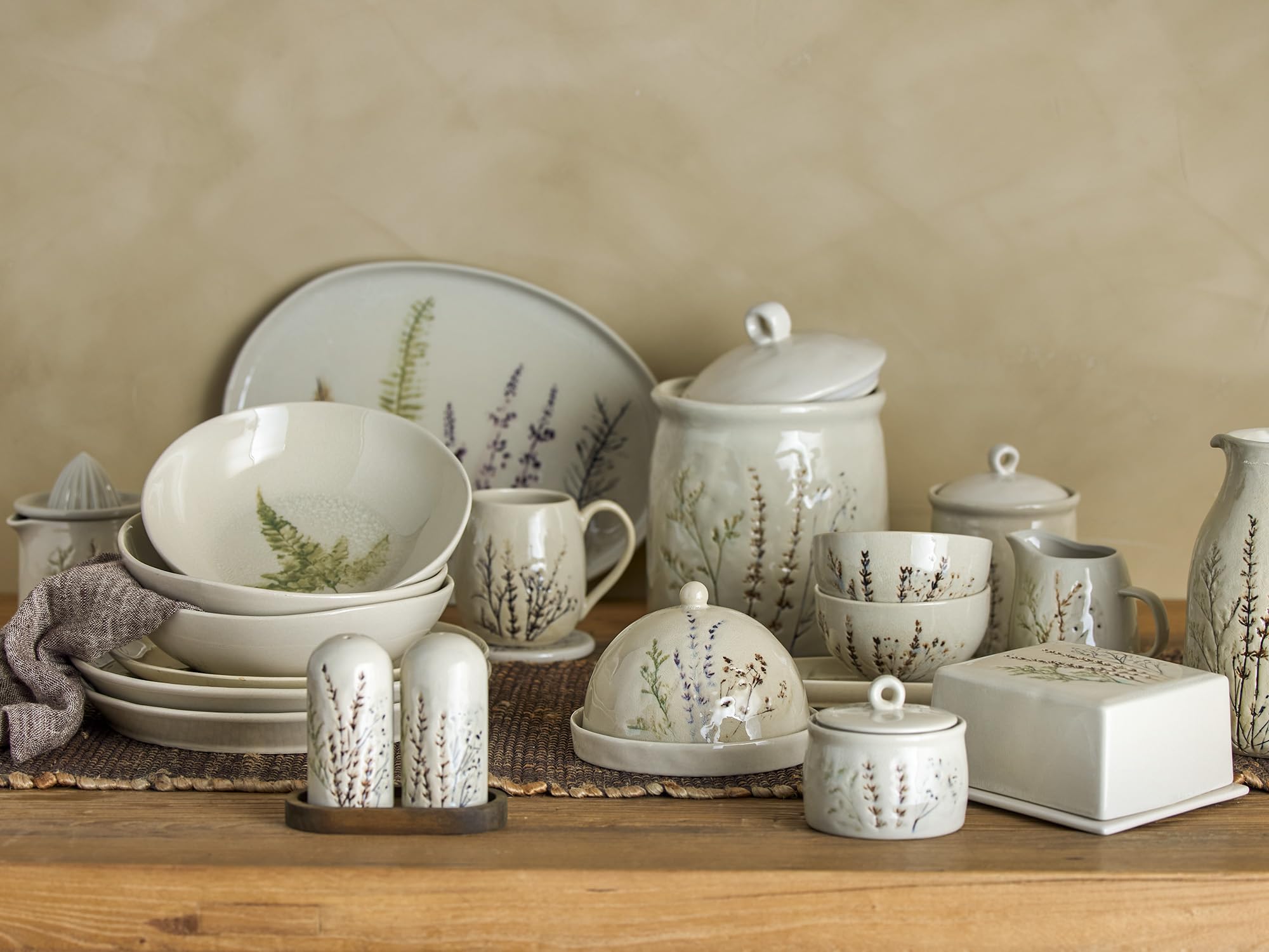 Bloomingville Talerz do serwowania Bea, naturalny, ceramiczny