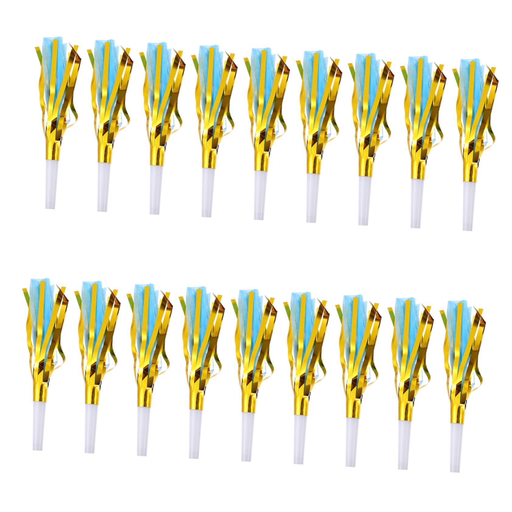 Yardwe 18 Pcs Party Whistle Blowouts Fun for Adults Bright Tassel Design for Birthday Carnival Halloween Holiday Celebrations