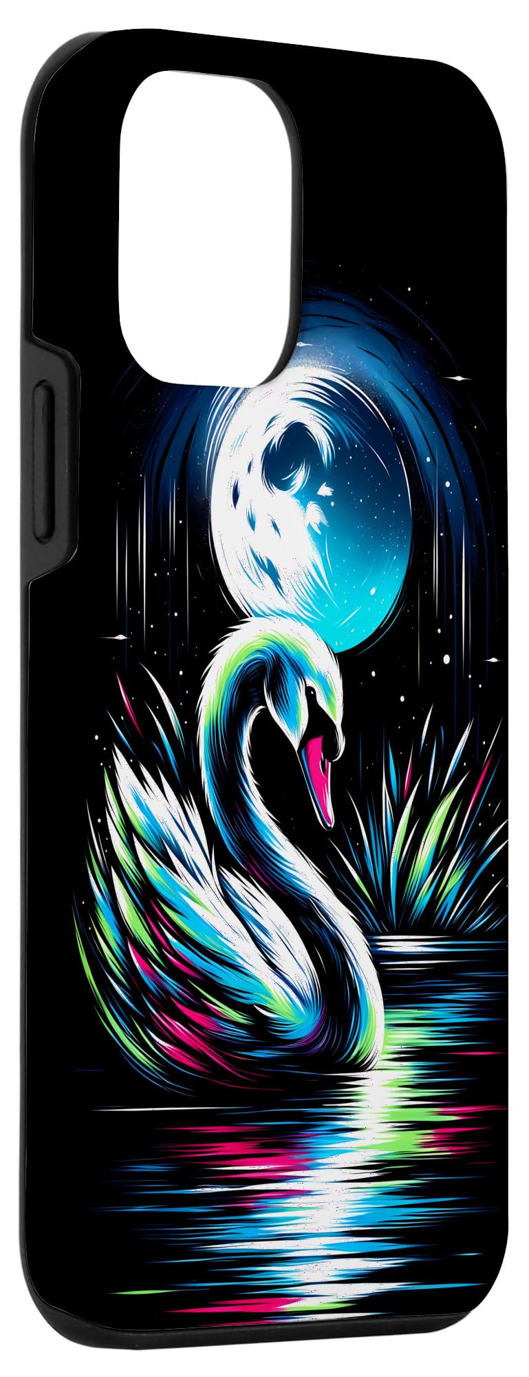 iPhone 12 mini Colorful Swan Bird Spirit Animal Cool Illustration Case - Image 3
