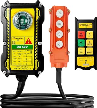 2 in 1 Crane Remote Control, 12V Wireless & Wired Dump Trailer Controller