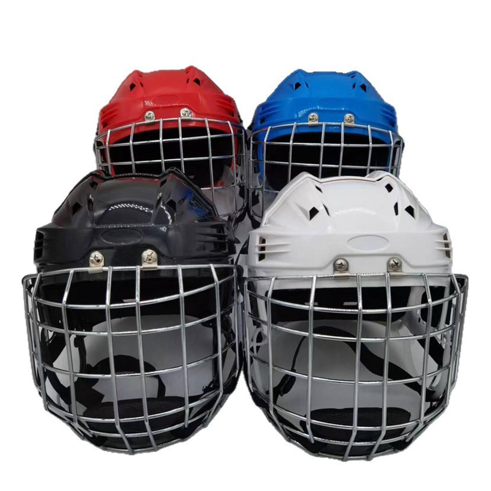 Casco da Hockey su Ghiaccio, Casco, Casco Sportivo, Imbottitura per La Testa, Accessorio per Allenamento con Chiusura Regolabile, Adatto per Hockey su