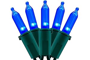 YULETIME Blue LED Christmas Lights: Festive Outdoor Illumination