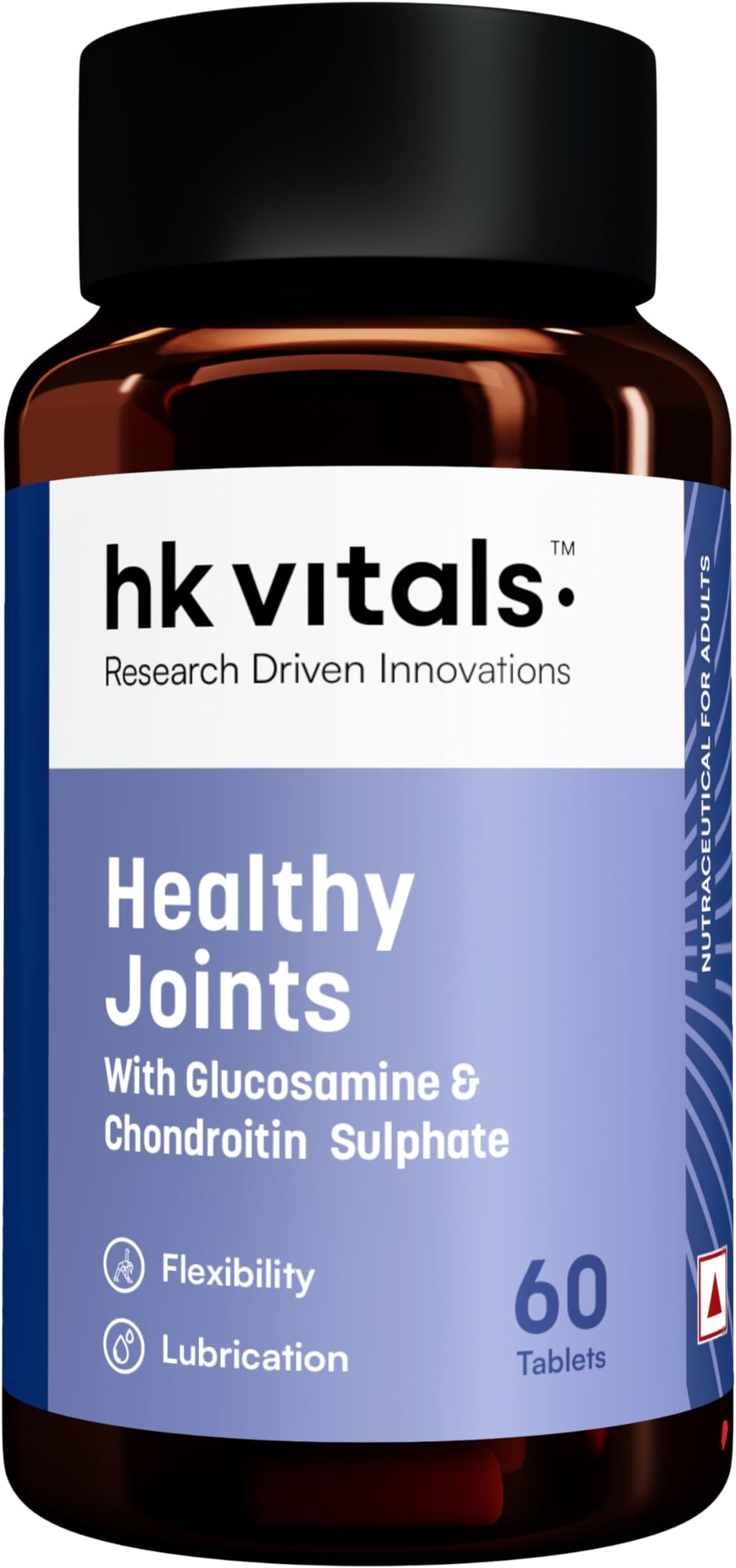 HealthKart HK Vitals Joint Support Supplement, with Glucosamine 1400mg, Chondroitin, Calcium and Vitamin D3, For Joint Strength, Mobility, and Flexibility, 60 Joint Support Tablets