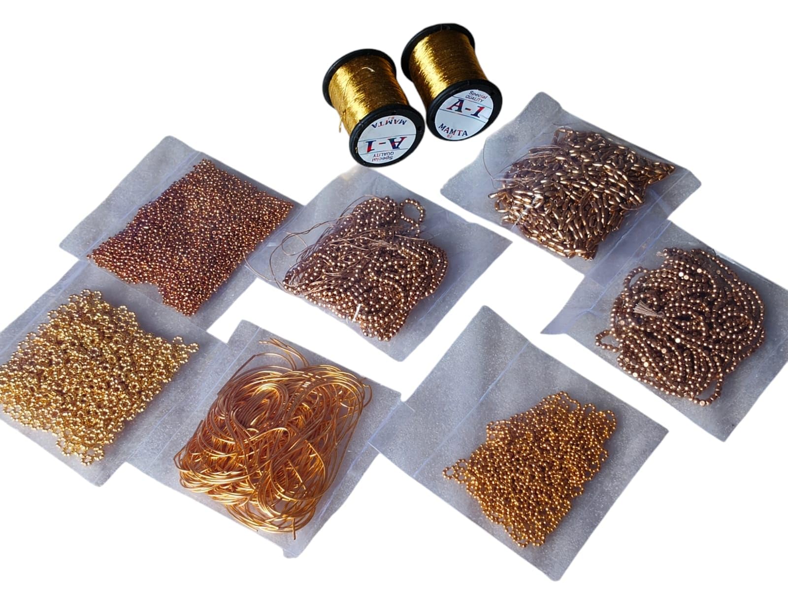 THOORIGAI -Spread Positivity Aari/Maggam Work Materials, Embroidery Materials kit | Beginners kit Combo with Zari Thread and Other Items | Gold Combo Sets-picture-32