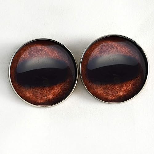 Miniatura 4 de Alce realista coser botón ojos de muñeca de cristal para animales de peluche Plushie par para muñecas de arte, esculturas, accesorios, máscaras,