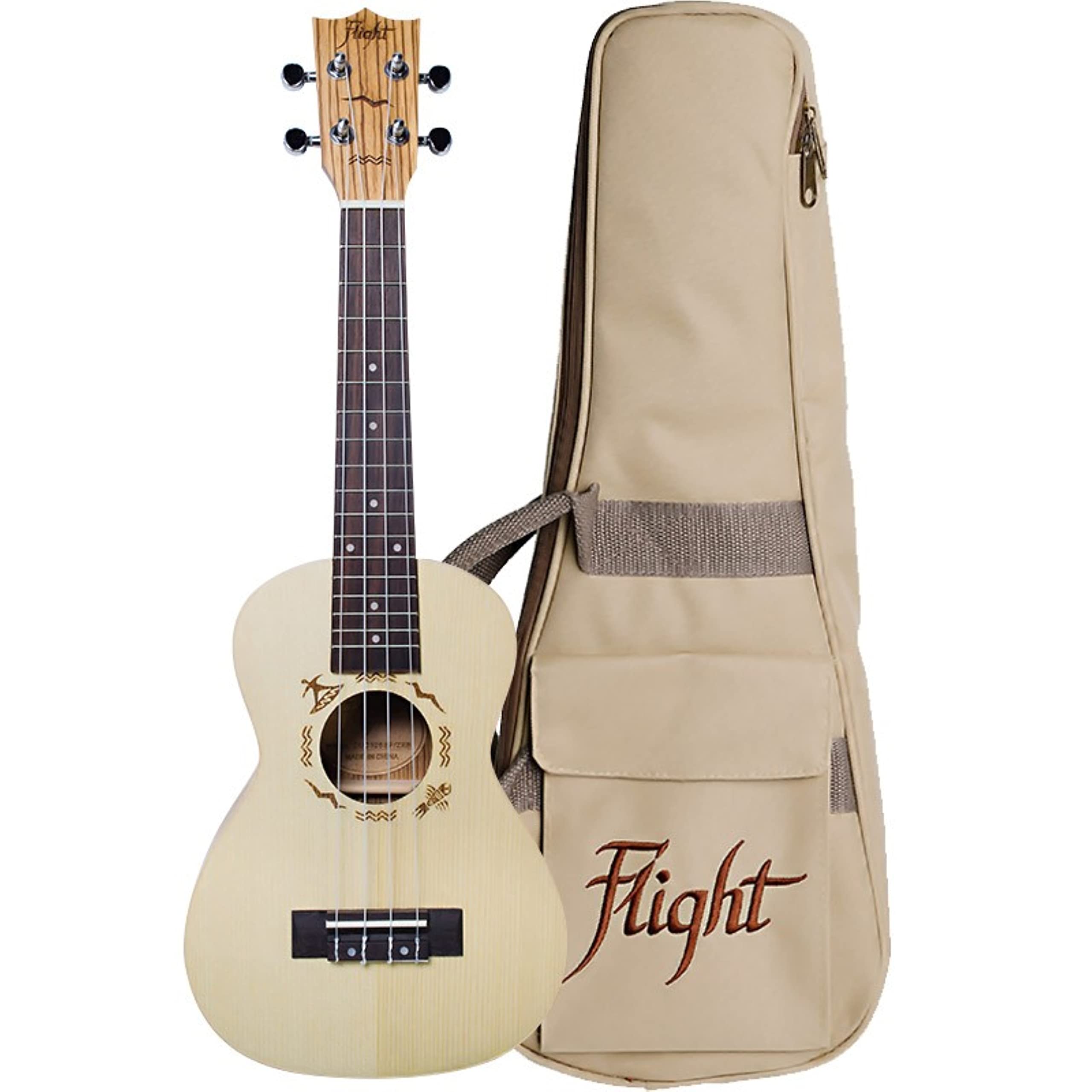 Flight: DUC325 Konzert-Ukulele (mit Tasche): Ukulele