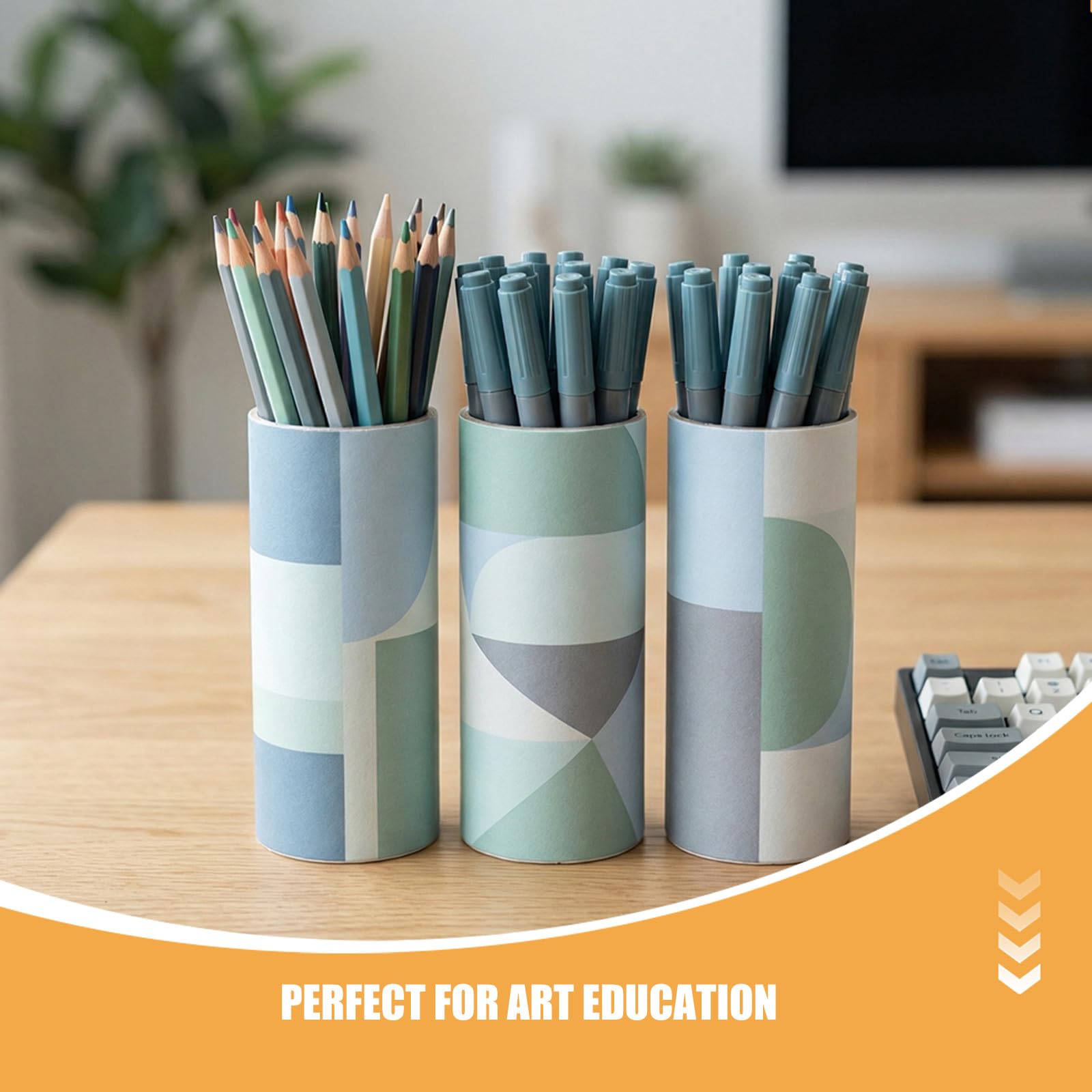 Hoement 40 Unidades Papel Kraft Blanco para Manualidades Creativas en Aula, Cilindro Redondo Versátil para Proyectos DIY y Estudiantes, Adecuado para Interiores