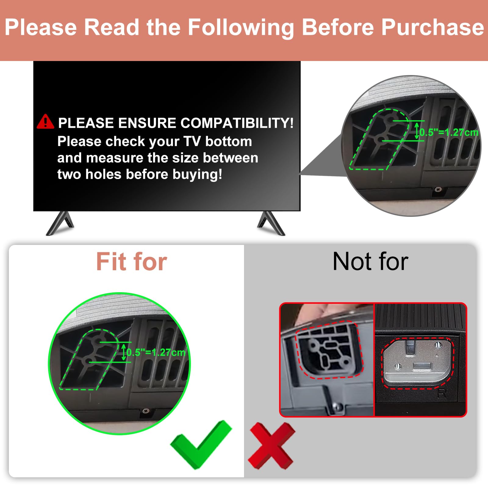 TV Stand for Hisense TV Legs, Only for Hisense 40