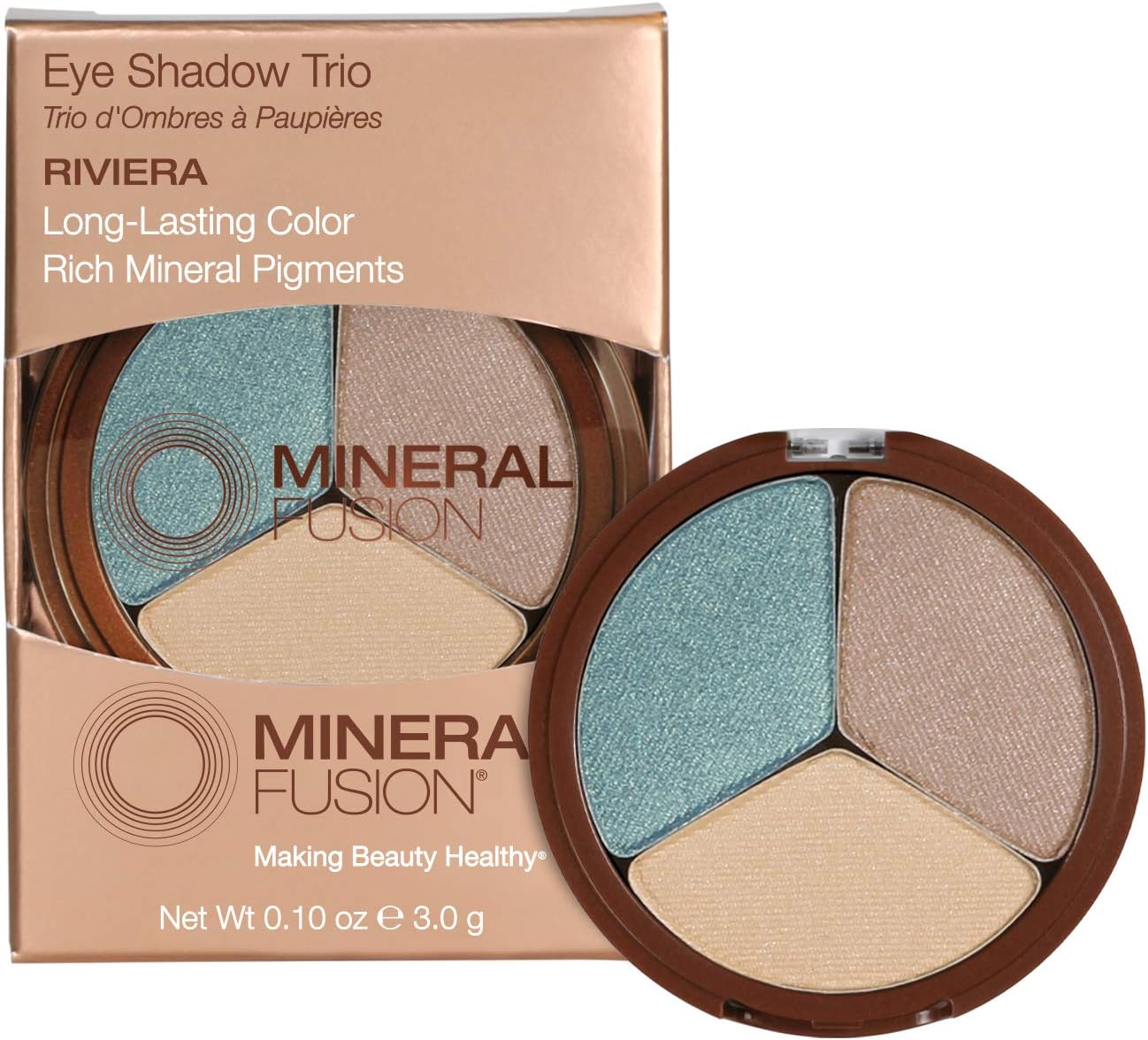 Mineral Fusion Eye Shadow Trio 0.10 oz Packaging May Vary, Riviera, 0.0625 Ounce