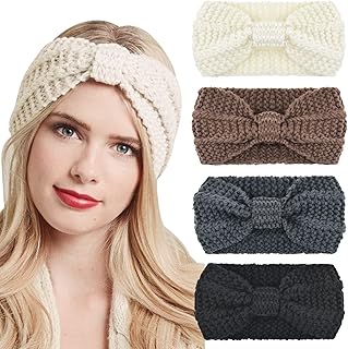 DRESHOW Chunky Winter Headbands for Women Crochet Turban Knitted Ear Warmer