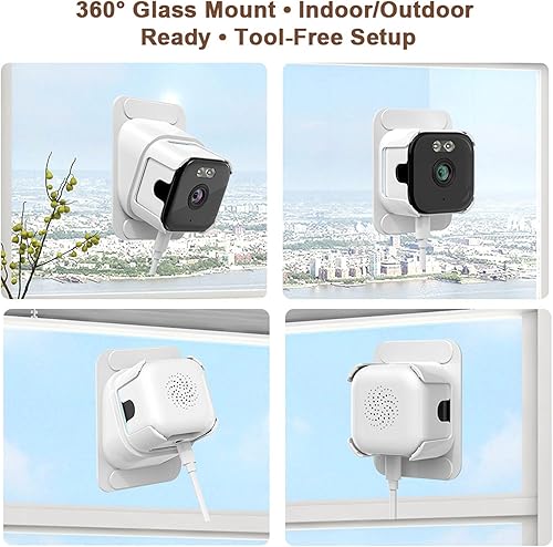 Miniatura 2 de Cámara de ventana 2K, diseño de despegar y pegar de 3 MP con WiFi de doble banda y detección de movimiento AI de audio de 2 vías, para vigilancia