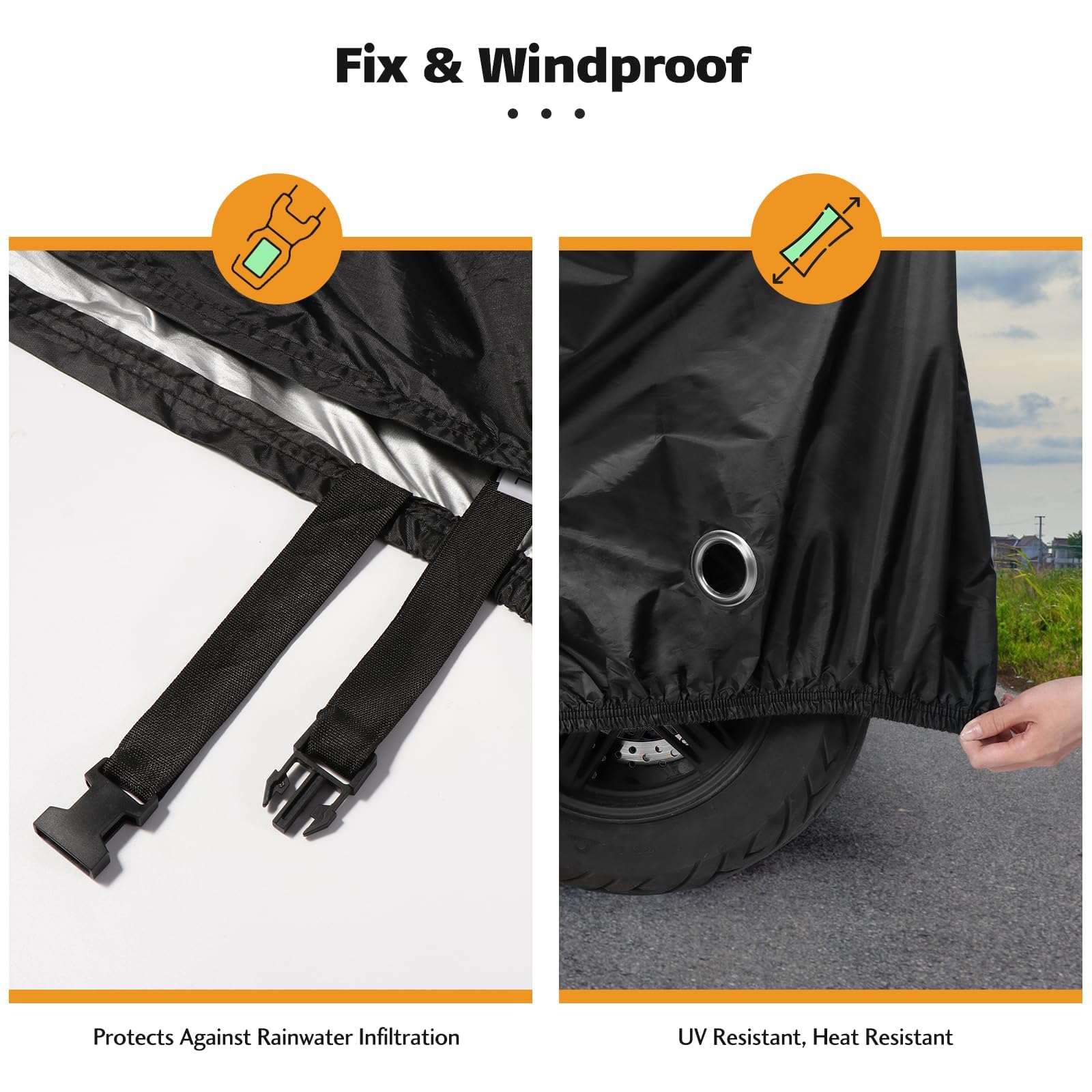 Funda para Moto para Harley Davidson Street Bob, Funda Protectora para Motocicleta Cubierta de Motocicleta al Aire Libre Resistente al Agua y a los Rayos UV Cubre Moto