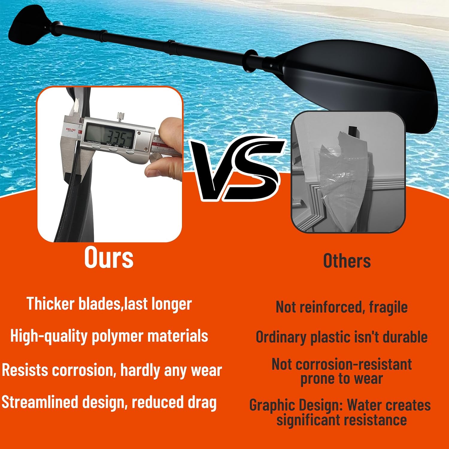 Kayak Paddle, 60" to 90" Canoe Paddle Telescoping Adjustable for Boat Oars Fishing Adults with Kayak Paddles Leash with Kayak Paddles Leash Steel Material