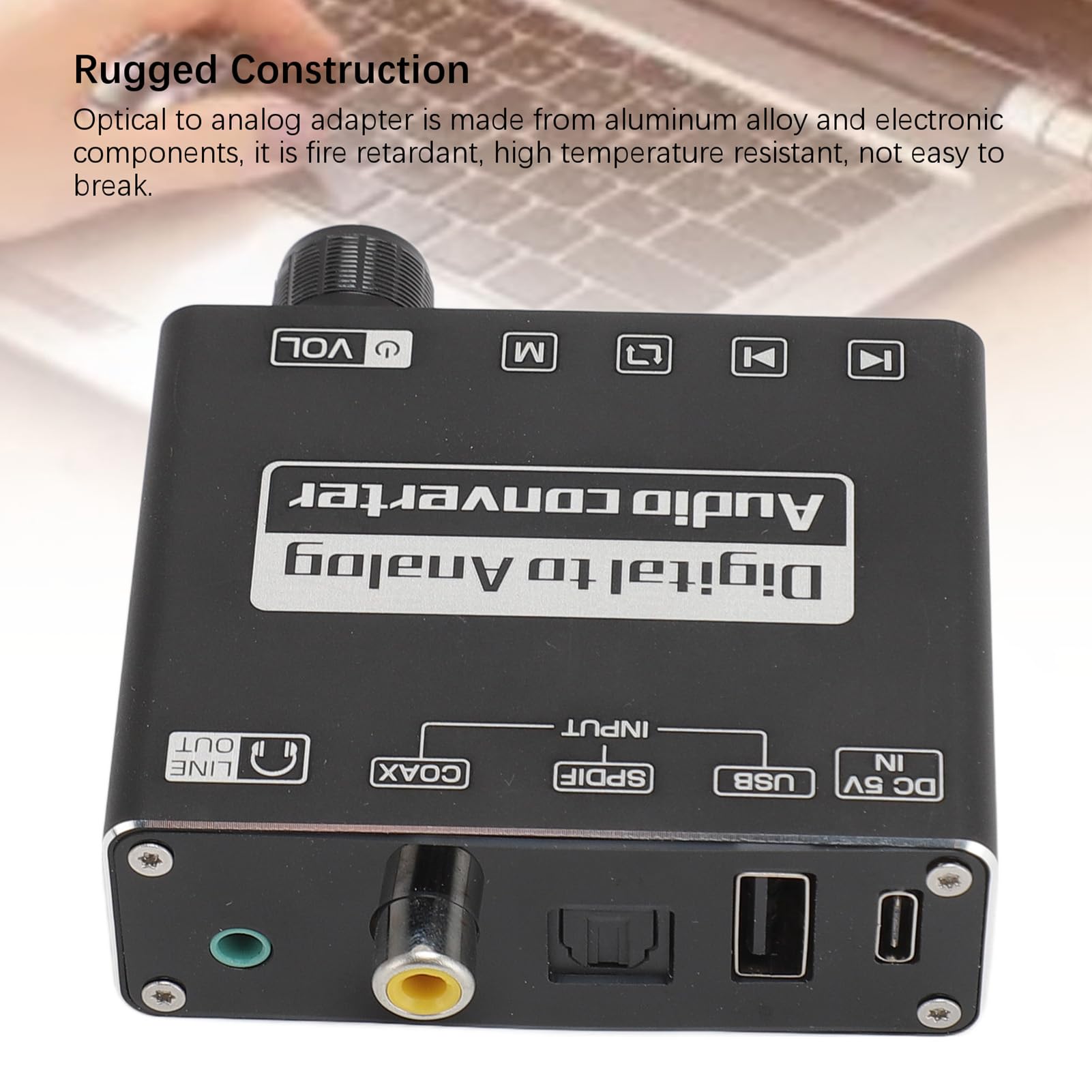 Convertitore audio, convertitore audio da digitale a analogico, Bluetooth 5.1, adattatore ottico a analogico per telefono, tablet, computer, altoparlante TV per TV Home Theater