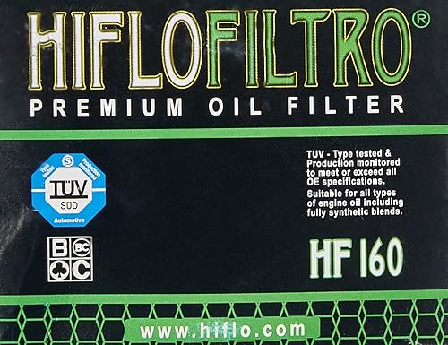 Miniatura 7 de HiFloFiltro Filtro de aceite estándar negro HF160, individual