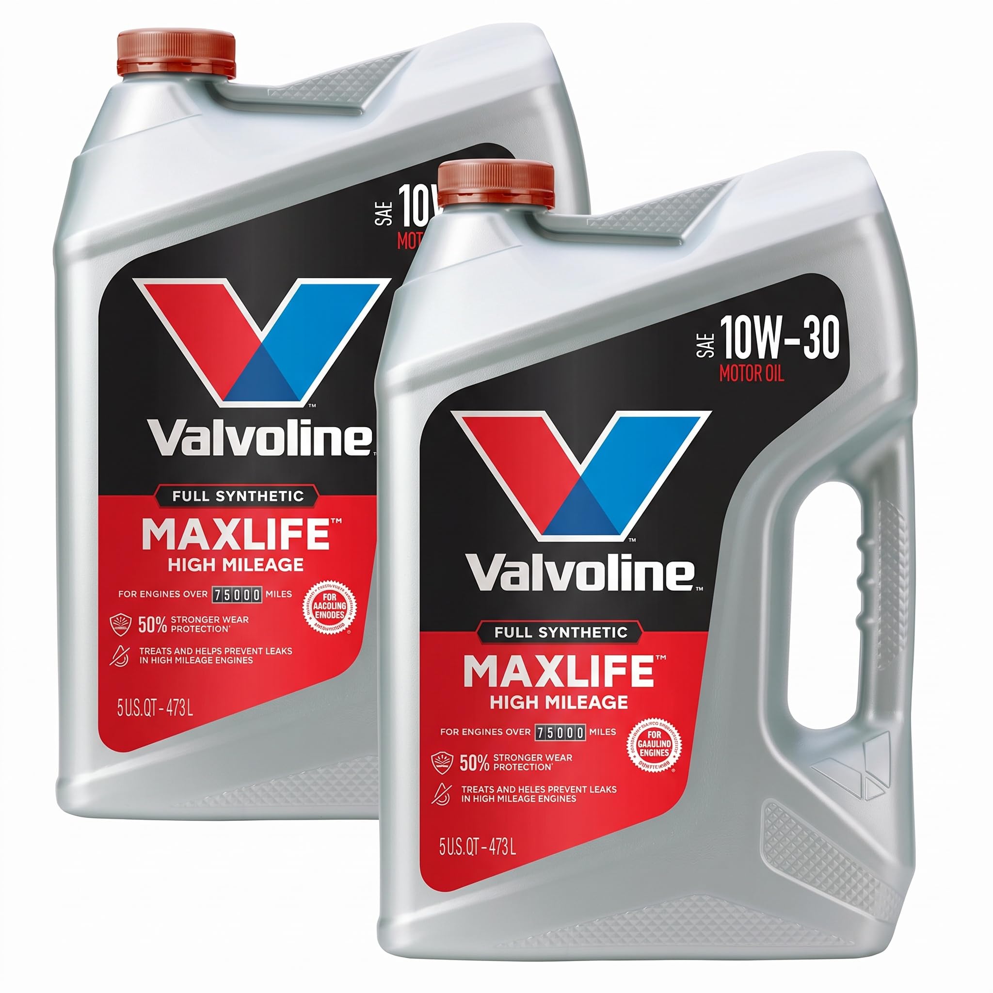 Valvoline Full Synthetic High Mileage with MaxLife Technology SAE 10W-30 Motor Oil 5 QT (Pack of 2)
