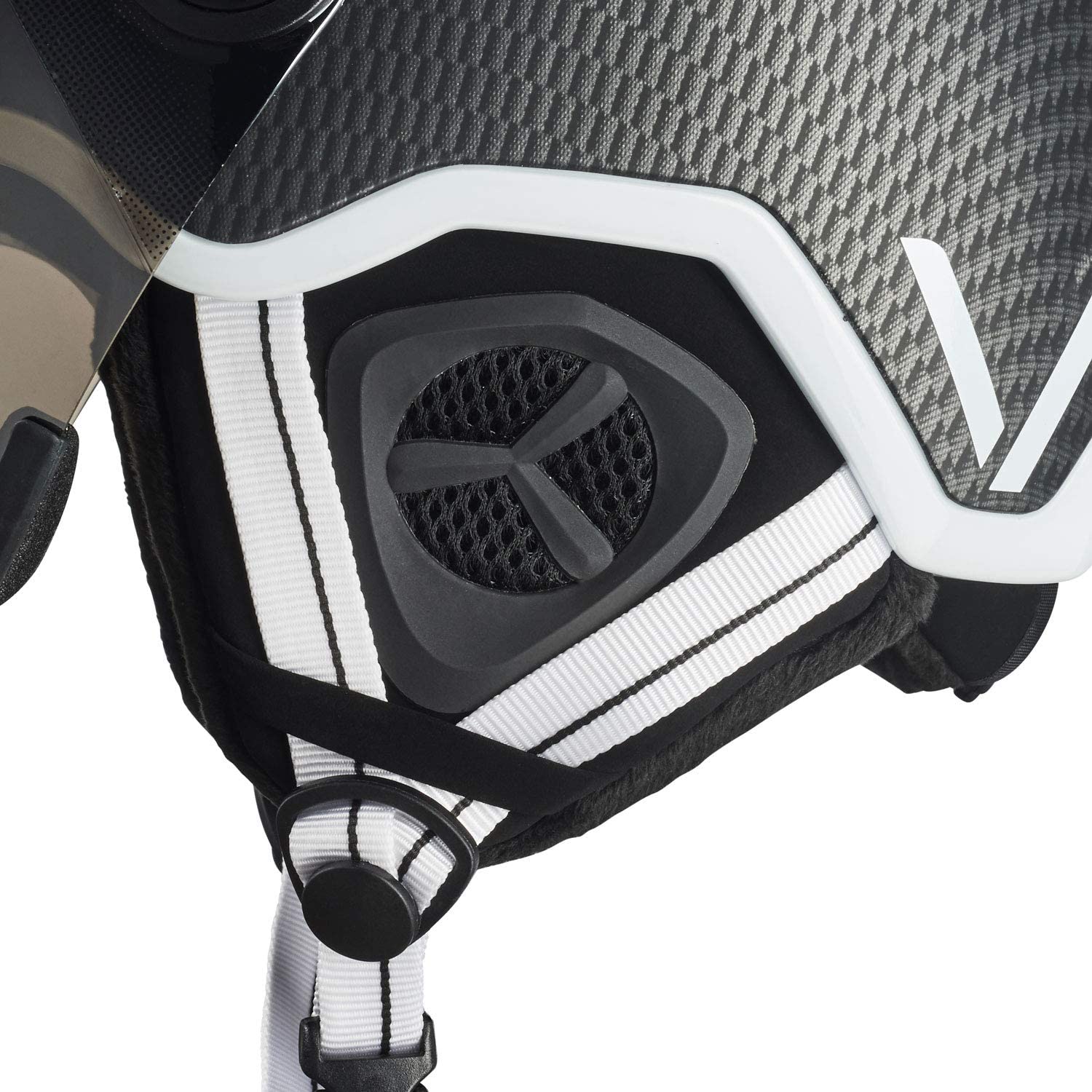 BLACK CREVICE Casque de Ski Vail I Casque de Ski avec visière en Style Pilote en différentes Couleurs I Casque de Ski Hommes & Femmes I en Polycarbonate I Casque de Ski Respirant I Taille réglable