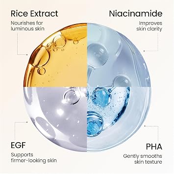 SKINFOOD Rice Starter Kit, Rice Toner, Rice Serum, Rice Moisturizer, and Rice Face Wash for Glass Skin, Korean Skin Care Set, Travel Size Kit, Stocking Stuffers, Gift Set for Women, Skincare Gift Set
