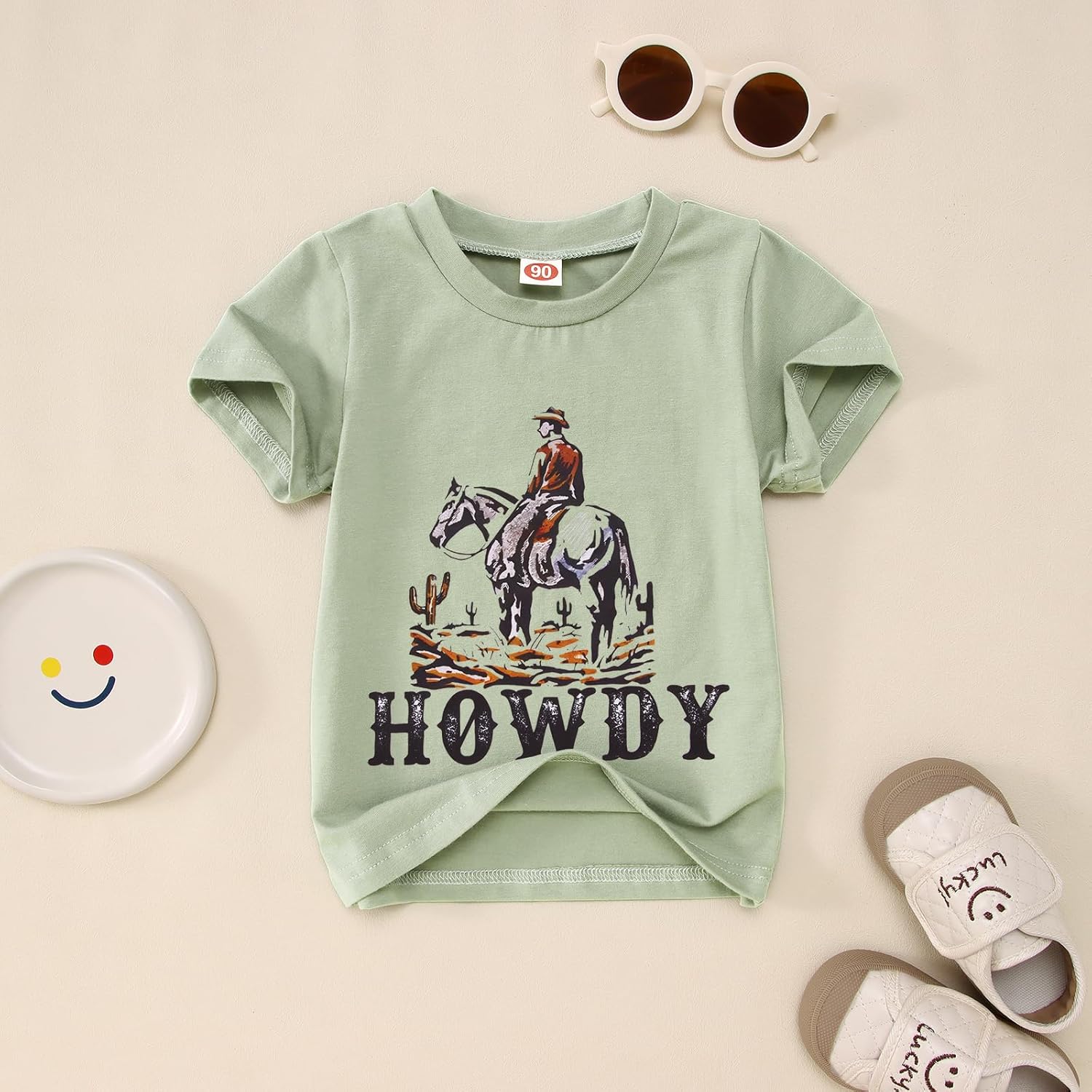 Toddler Baby Boy Rodeo Howdy Shirts Western Cowboy T-Shirt Kid Retro Country Summer Short Sleeve Cotton Tee Tops - Image 7