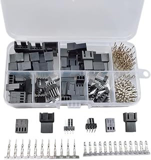 200PCS PWM Plastic Shell Computer Case Cooling Fan Male Female Plug Interface 3-Pin/4-Pin PC Fan Connector Kit