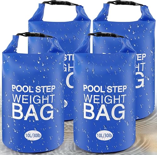30 lb Pool Ladder Weights,Sand Fillable Step Anchors for Above Ground Pools