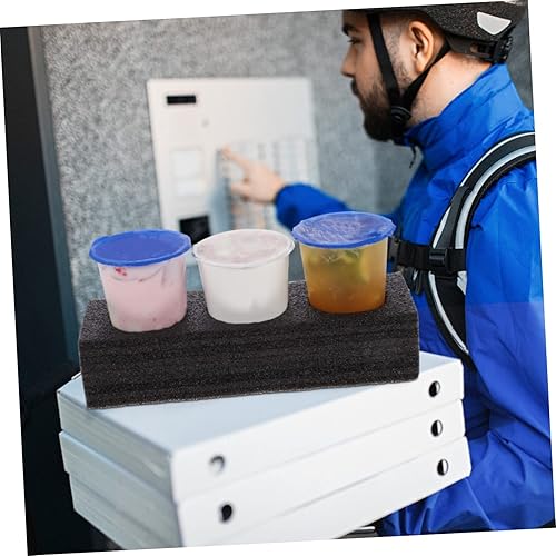 Miniatura 4 de 4 unidades portador de bebidas dos bandejas de tres tazas para llevar fácilmente bebidas picnic y reuniones familiares embalaje de bebidas