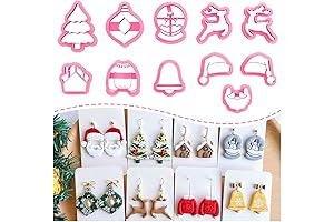 Keoker Christmas Polymer Clay Cutters: Create Festive Earrings with Ease