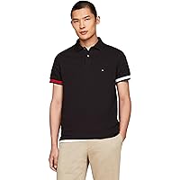 Tommy Hilfiger Uomo Maglietta Polo Maniche Corte Slim Fit, Nero (Black)