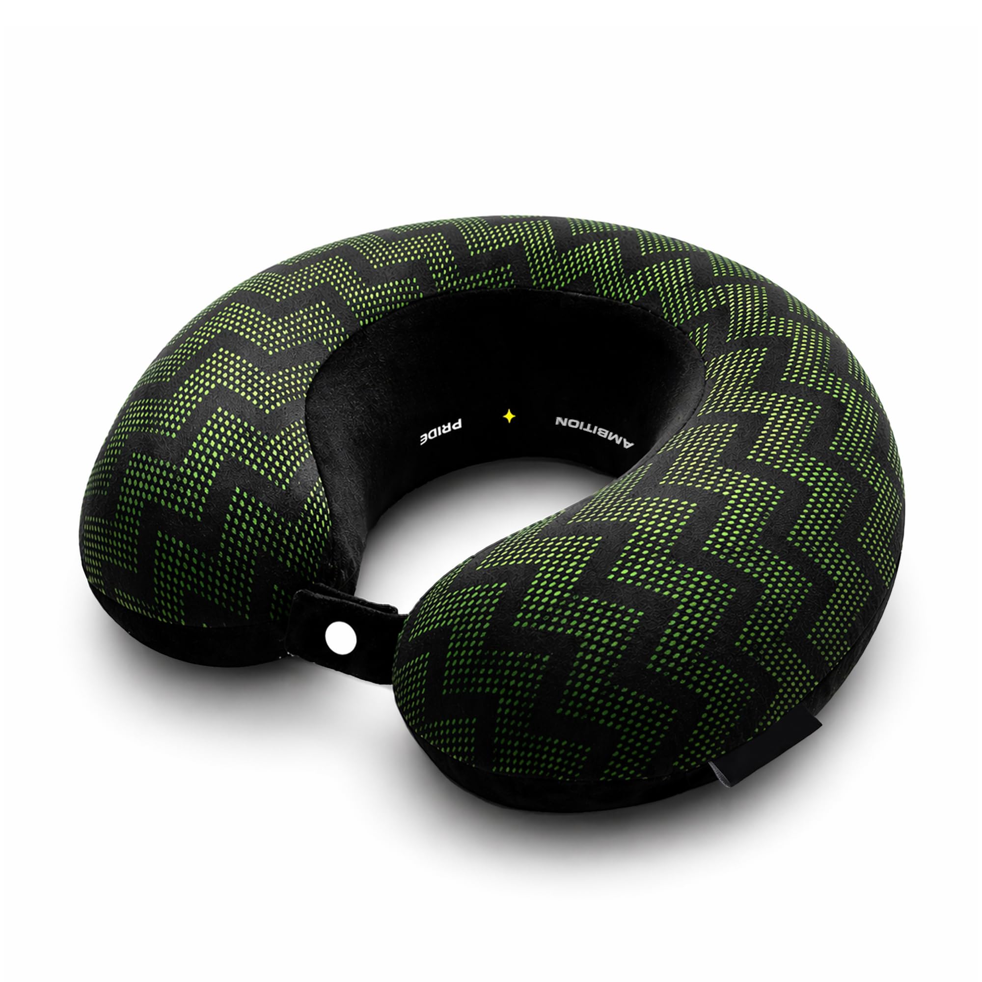 Nasher Miles Harry Potter Slytherin Memory Foam Neck Pillow for Travel, Removable Washable Polyester Cover with 360° Stable Neck Support (Black & Green)-picture-4