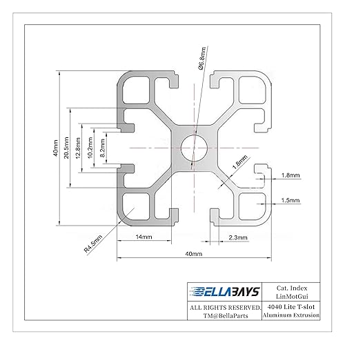 Miniatura 3 de 4 unids 4040 T Slot Perfil de extrusión de aluminio 19.685 in 19.68inch Estándar europeo anodizado extruido lineal guía marco para bricolaje banco