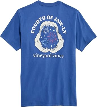 Vineyard Vines Mens Fourth of Jawly Short-Sleeve Pocket Tee