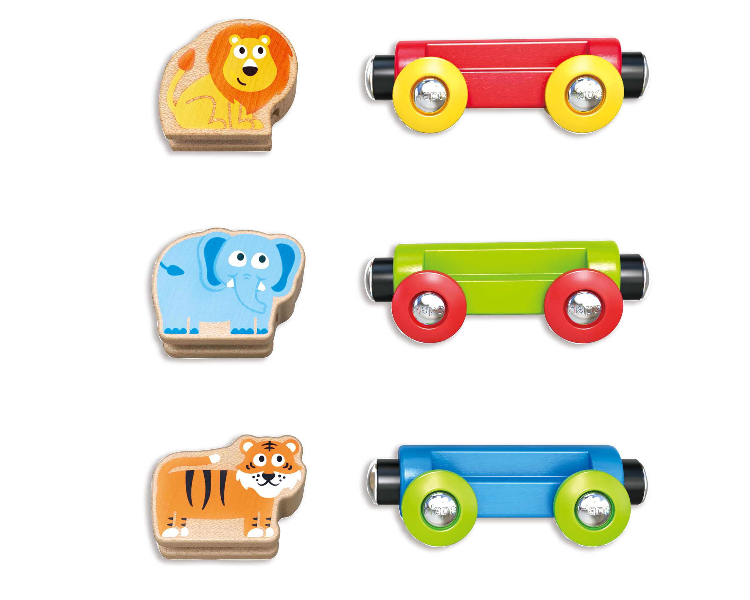 Hape E3807 Jungle Journey Railway Engine - My First Railway - Wooden Train Track Accessories