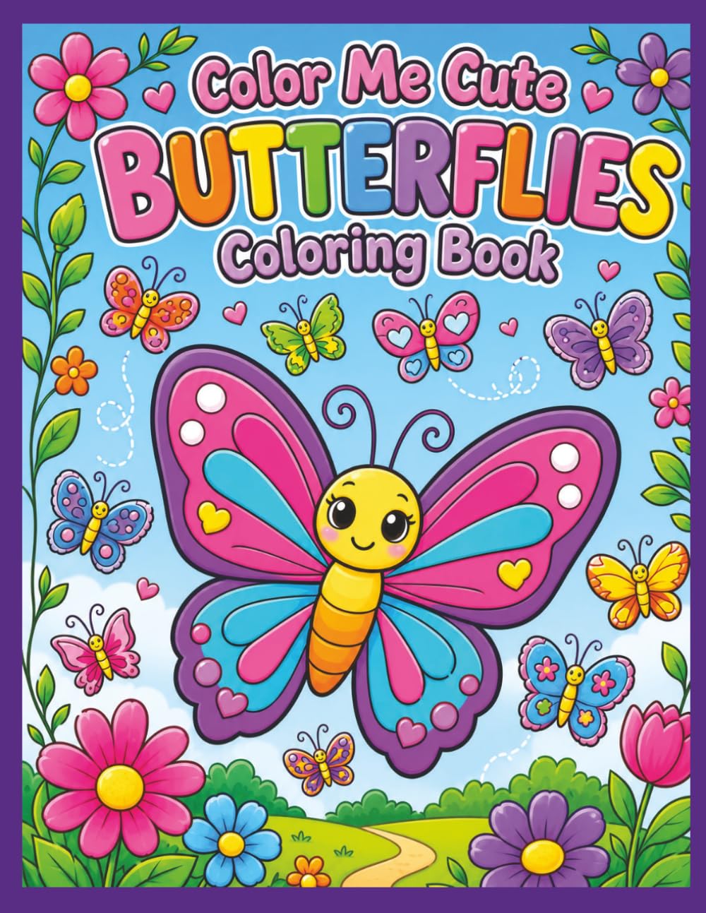 Color Me Cute: Butterflies Coloring Book (Color Me Cute Coloring Books)