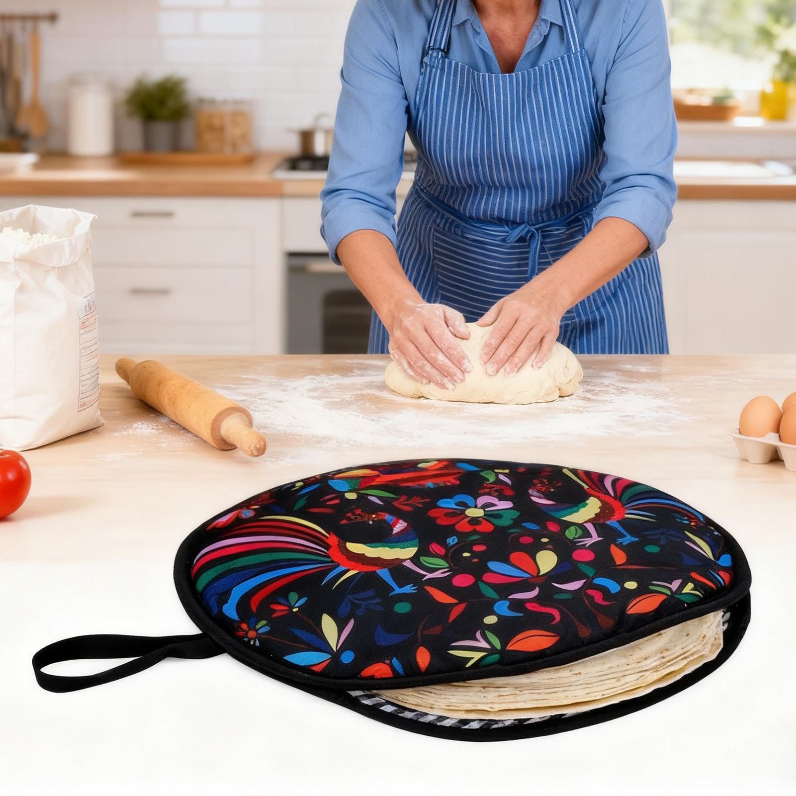 Tortilla-Wärmertasche, 30,5 cm, tragbares Küchenwerkzeug, Taco-Heizung, isolierte Tortilla-Wärmertasche, für Brötchen, Wraps, Pita Chapati, Pfannkuchen, Waffeln, Pizzarollen, Maisfamilienfeste