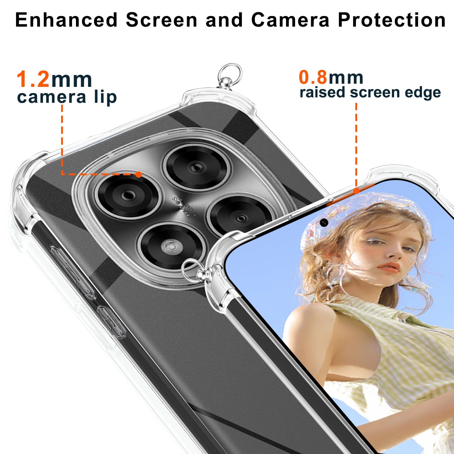 Carcasa Protectora Con Cordón Redmi 14c Funda Transparente De TPU Para Xiaomi Redmi 14C Con Cuerda Ajustable Y Colgante De Cuello, Incluye 2 Cordones Negro Y Gris Carcasa Protectora Con Cordón Redmi 14c Funda Transparente De TPU Para Xiaomi Redmi 14C Con Cuerda Ajustable Y Colgante De Cuello, Incluye 2 Cordones Negro Y Gris