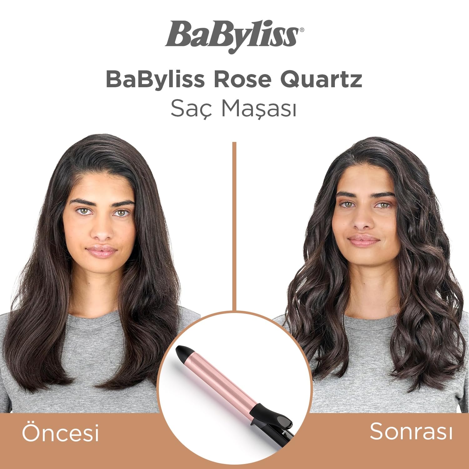 Babyliss Rose Quartz 25Mm Tong Saç Maşası, C451E