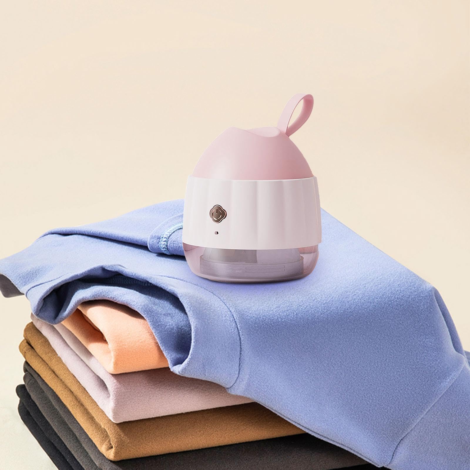 Milageto Elektrischer Stoffentferner, elektrischer Entferner, Edelstahlklingen, zum Entfernen von Flaum, Pullover, Defuzzer, Fusselentferner für Couch-Stoff, Rosa
