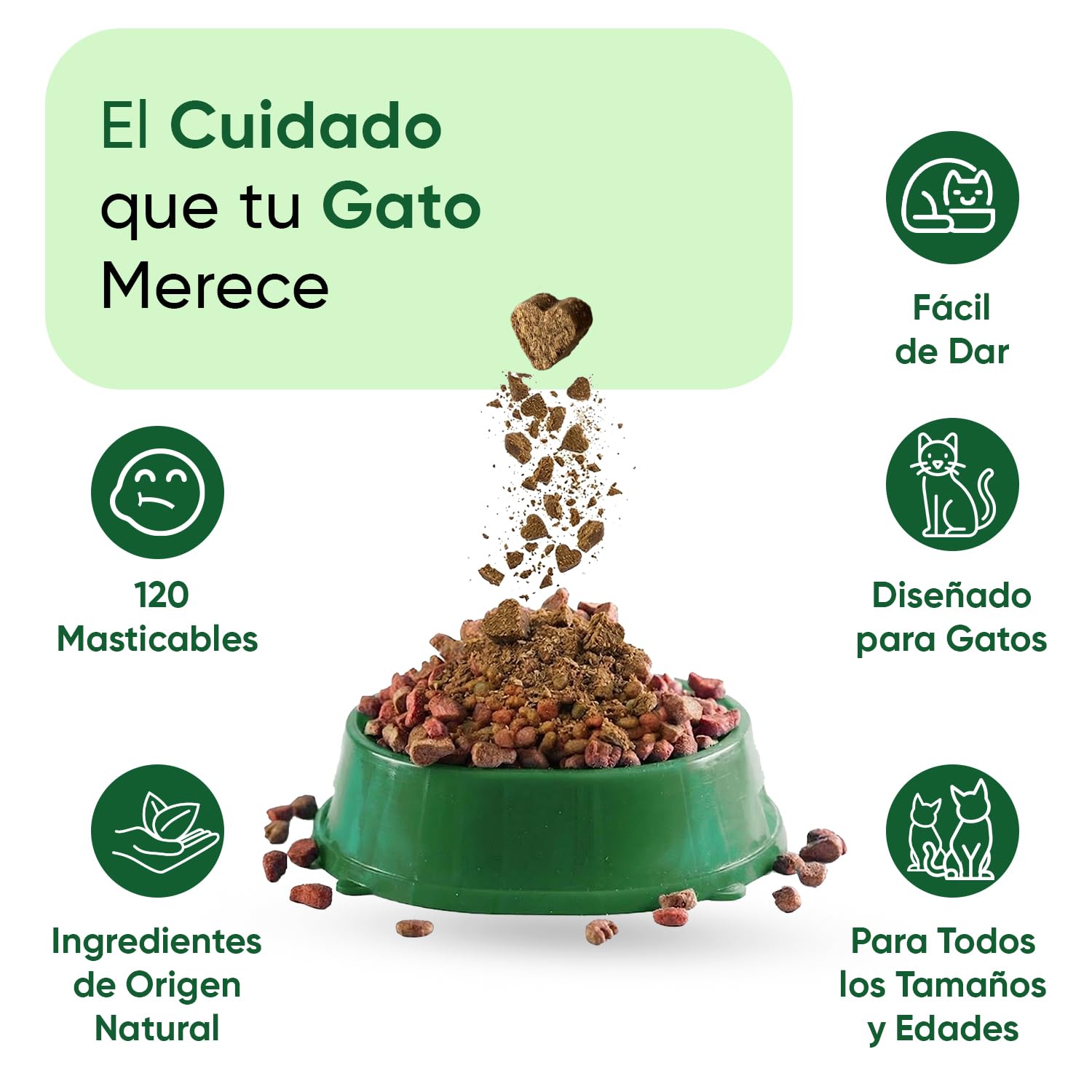 animigo Calmante para Gatos en Comprimidos Masticables - Antiestrés Natural para Gatos Nerviosos, Estrés por Cambios, Viajes o Veterinario - Relajante con Taurina, Pasiflora y Ashwagandha
