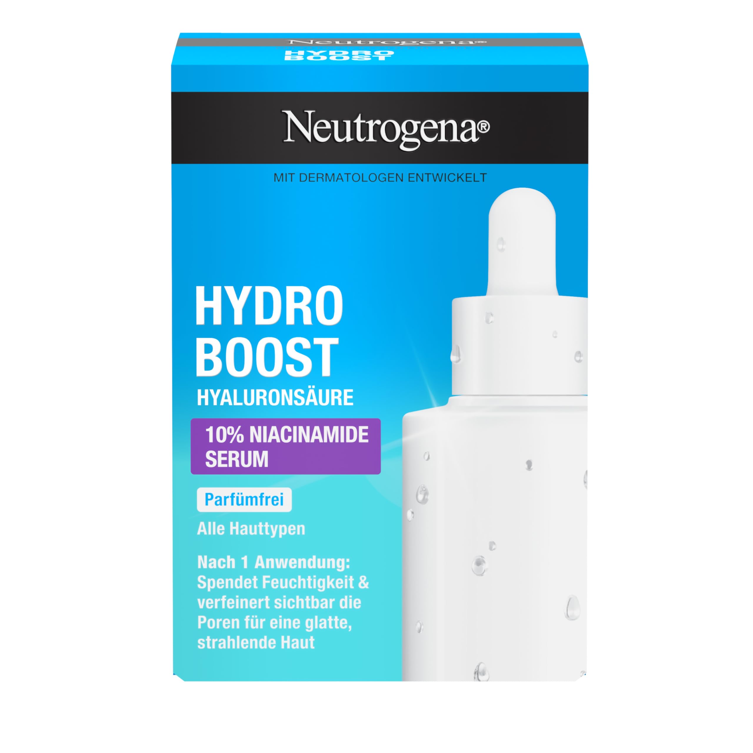 Neutrogena Hydro Boost 10% Niacinamide serum nawilżające z kwasem hialuronowym z niacynamidem do wszystkich rodzajów skóry, 30 ml