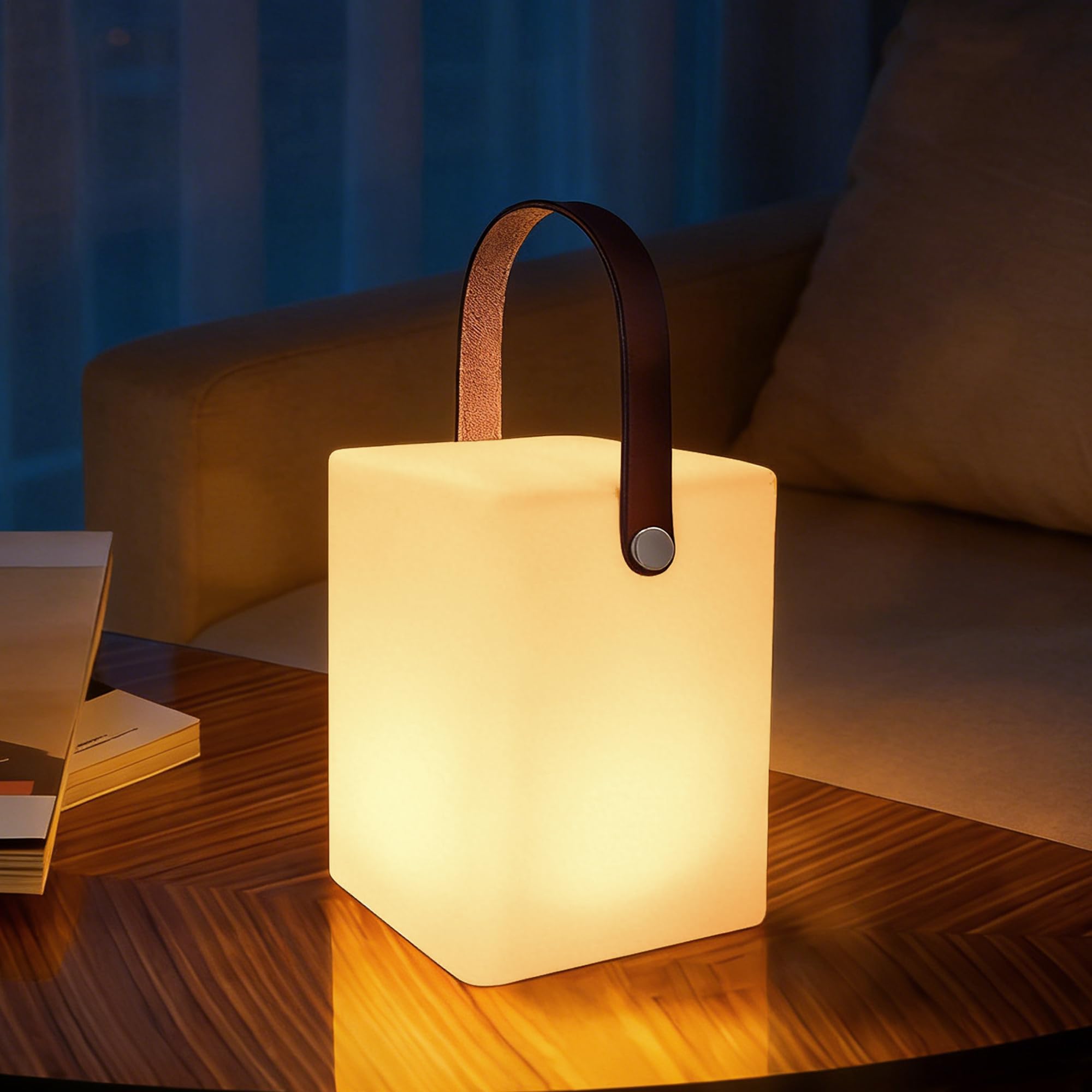 MALUX Outdoor Lampe Akku LED Outdoor Tischlampe mit Fernbedienung Warmweiß 8 Farben Wasserdicht Ideales Dekor für Ihr Haus und Garten ostern dekoration (Quadratisch)