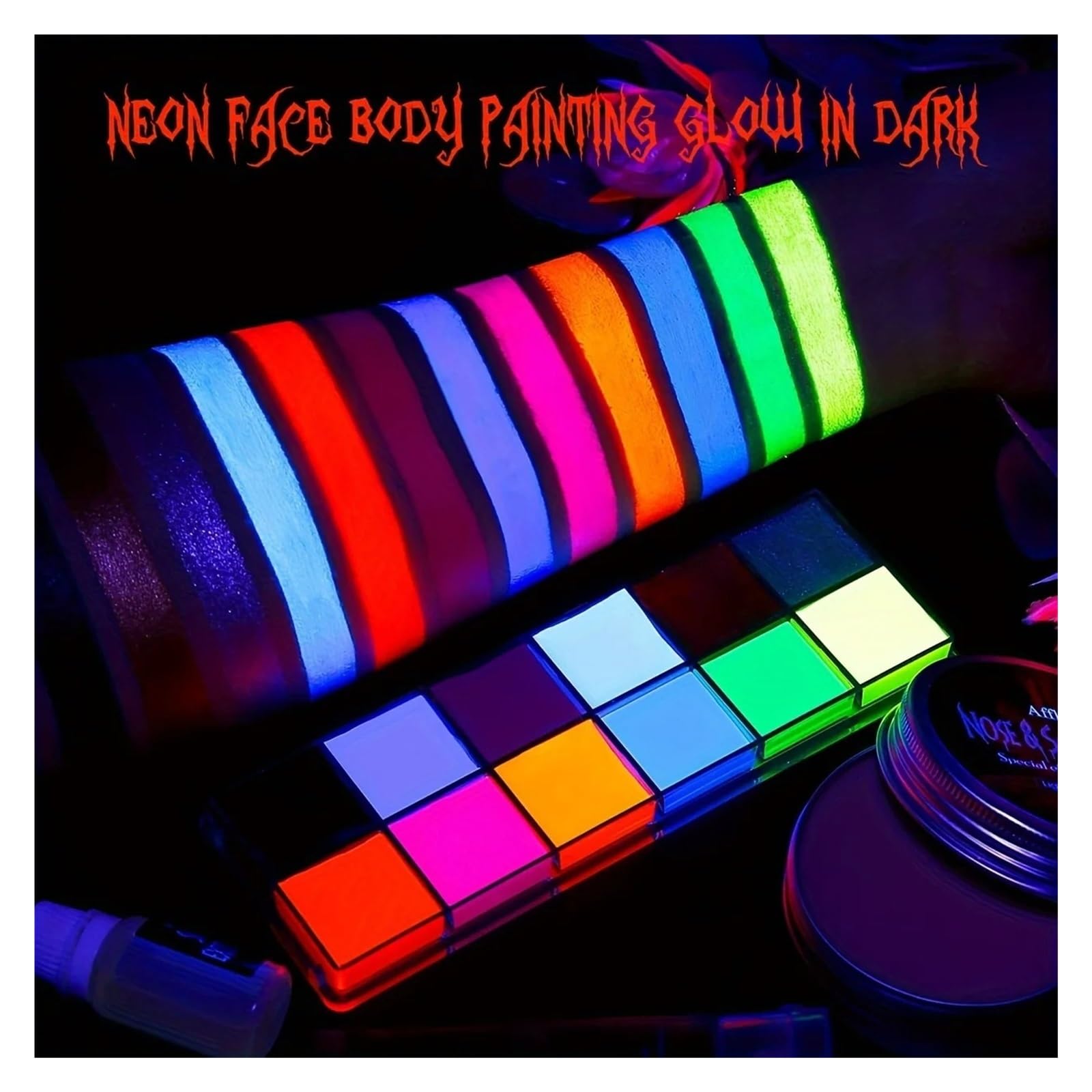paleta de pintura corporal Paleta de pintura corporal y facial con 5 pinceles(2pcs with 6 brushes)